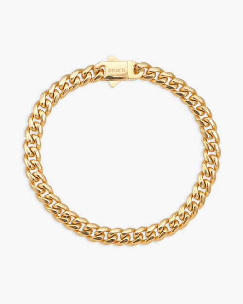 8mm cuban link bracelet 14k yellow gold icecartel main new