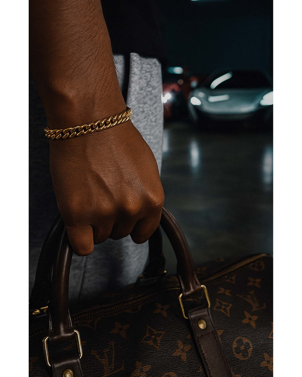 8mm cuban link bracelet 14k yellow gold icecartel model lifestyle