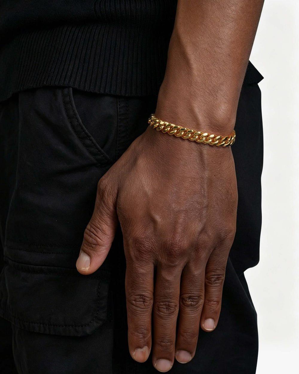 8mm cuban link bracelet 14k yellow gold icecartel model new