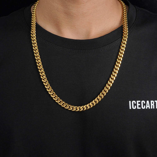 8mm cuban link chain 14k yellow gold icecartel model