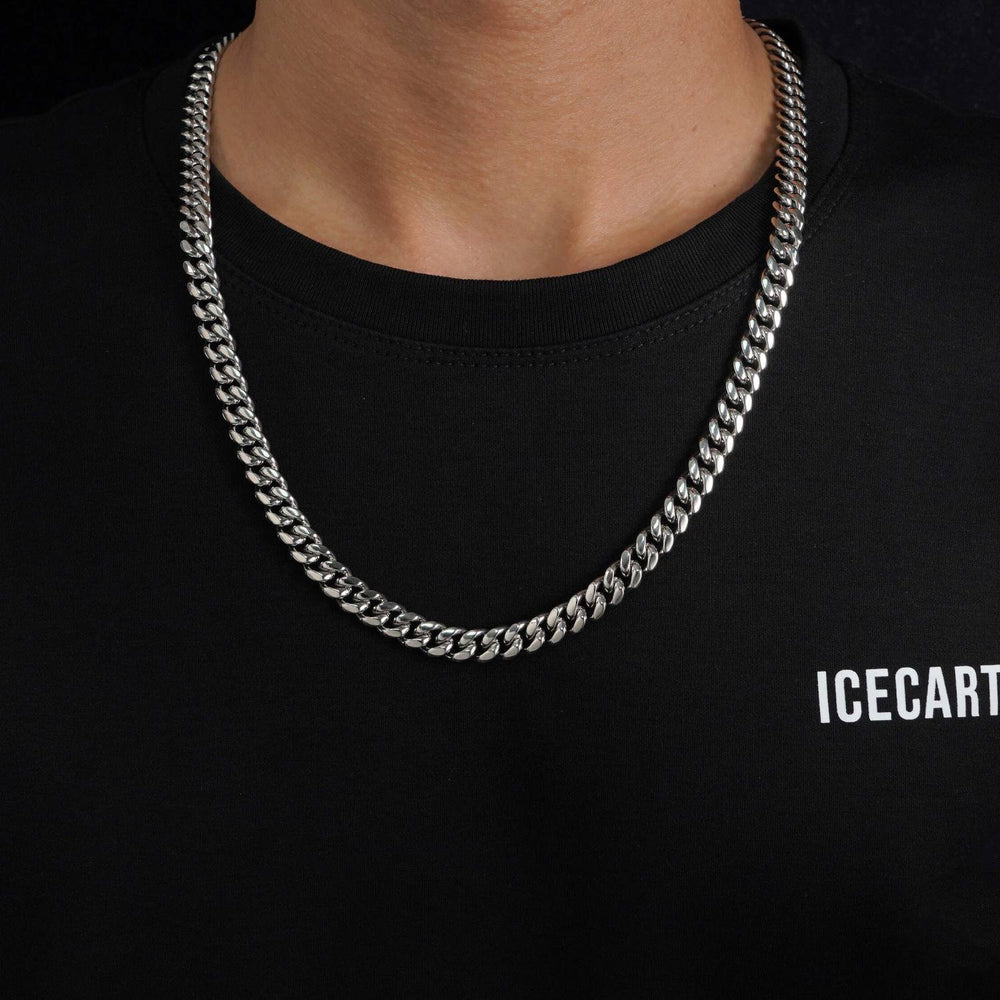 8mm cuban link chain 925 silver icecartel model
