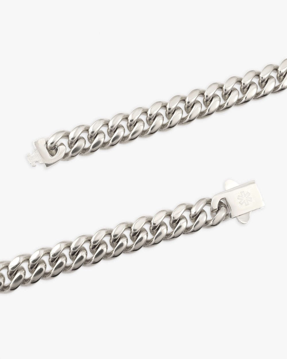 8mm cuban link chain solid silver icecartel clasp