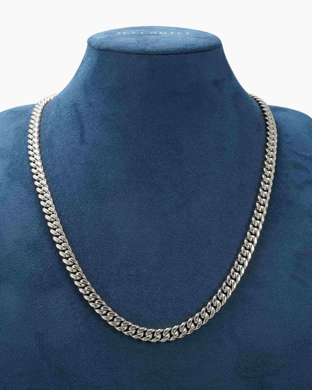 8mm cuban link chain solid silver icecartel display
