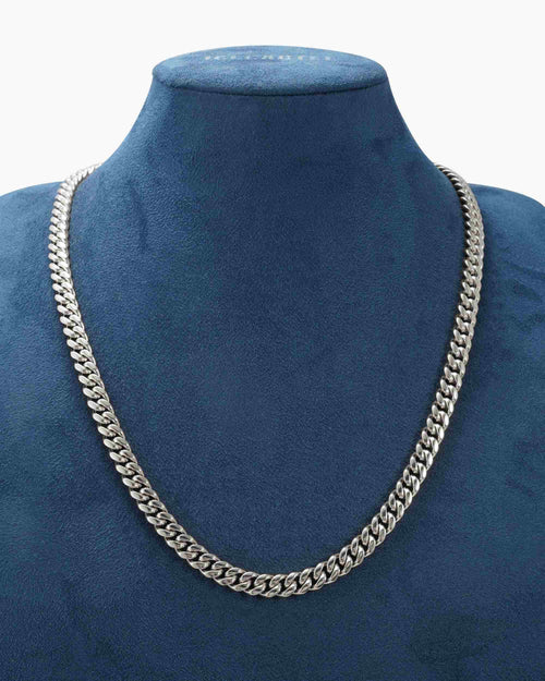 8mm cuban link chain solid silver icecartel display