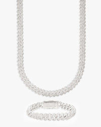 8mm iced out vvs cuban bracelet chain bundle icecartel px set