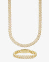 8MM VVS Cuban Link Chain and Bracelet Bundle 14K Gold - Yellow Gold
