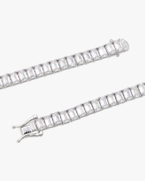 8mm moissanite baguette tennis chain icecartel clasp