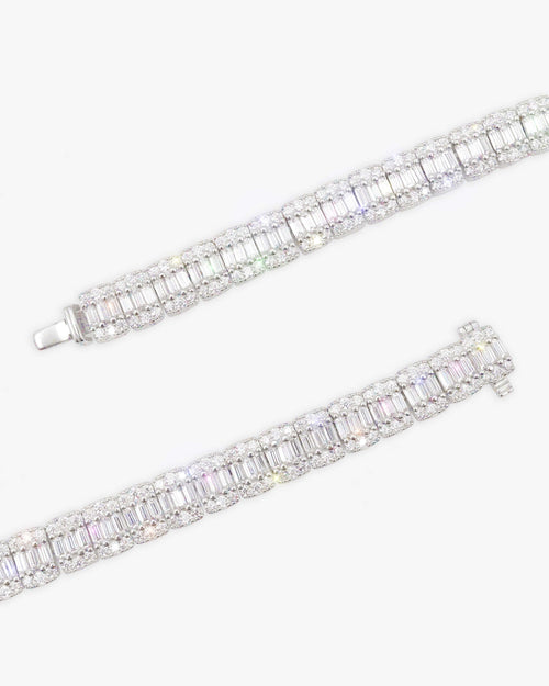 8mm moissanite hybrid baguette tennis chain icecartel white gold clasp
