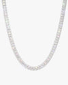 8MM Moissanite Hybrid Baguette Tennis Chain - White Gold