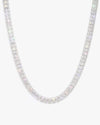 8MM Moissanite Hybrid Baguette Tennis Chain - White Gold