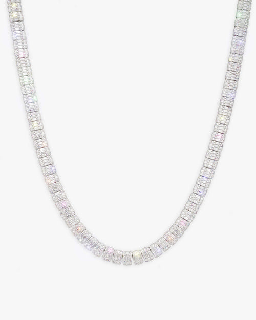 8mm moissanite hybrid baguette tennis chain icecartel white gold main