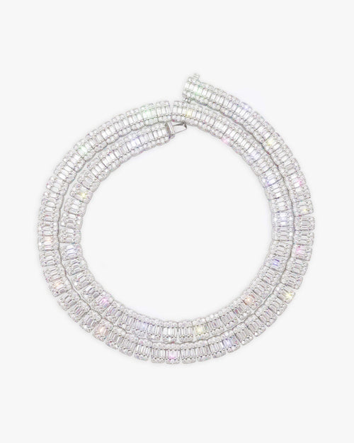8mm moissanite hybrid baguette tennis chain icecartel white gold top