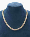 8MM Moissanite Hybrid Baguette Tennis Chain - Yellow Gold