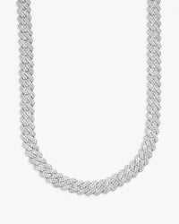 8mm moissanite prong cuban link chain 14k gold icecartel white main