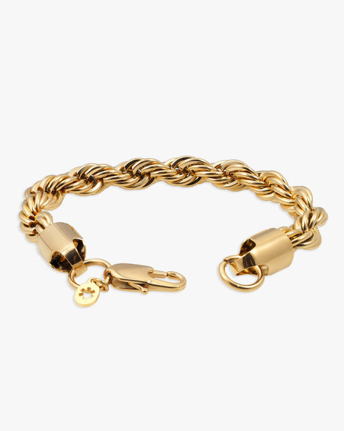 8mm rope bracelet 14k gold icecartel lock