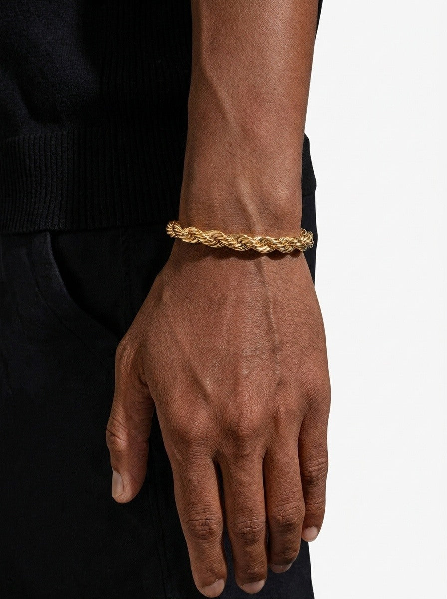 8mm rope bracelet 14k gold icecartel model new