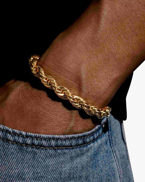 8mm rope bracelet 14k gold icecartel model
