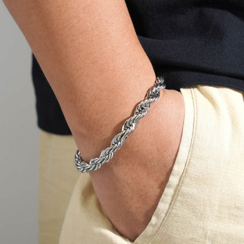 8mm rope bracelet 14k white gold icecartel model