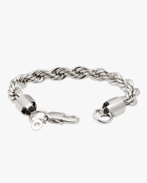 8mm rope bracelet silver icecartel lock