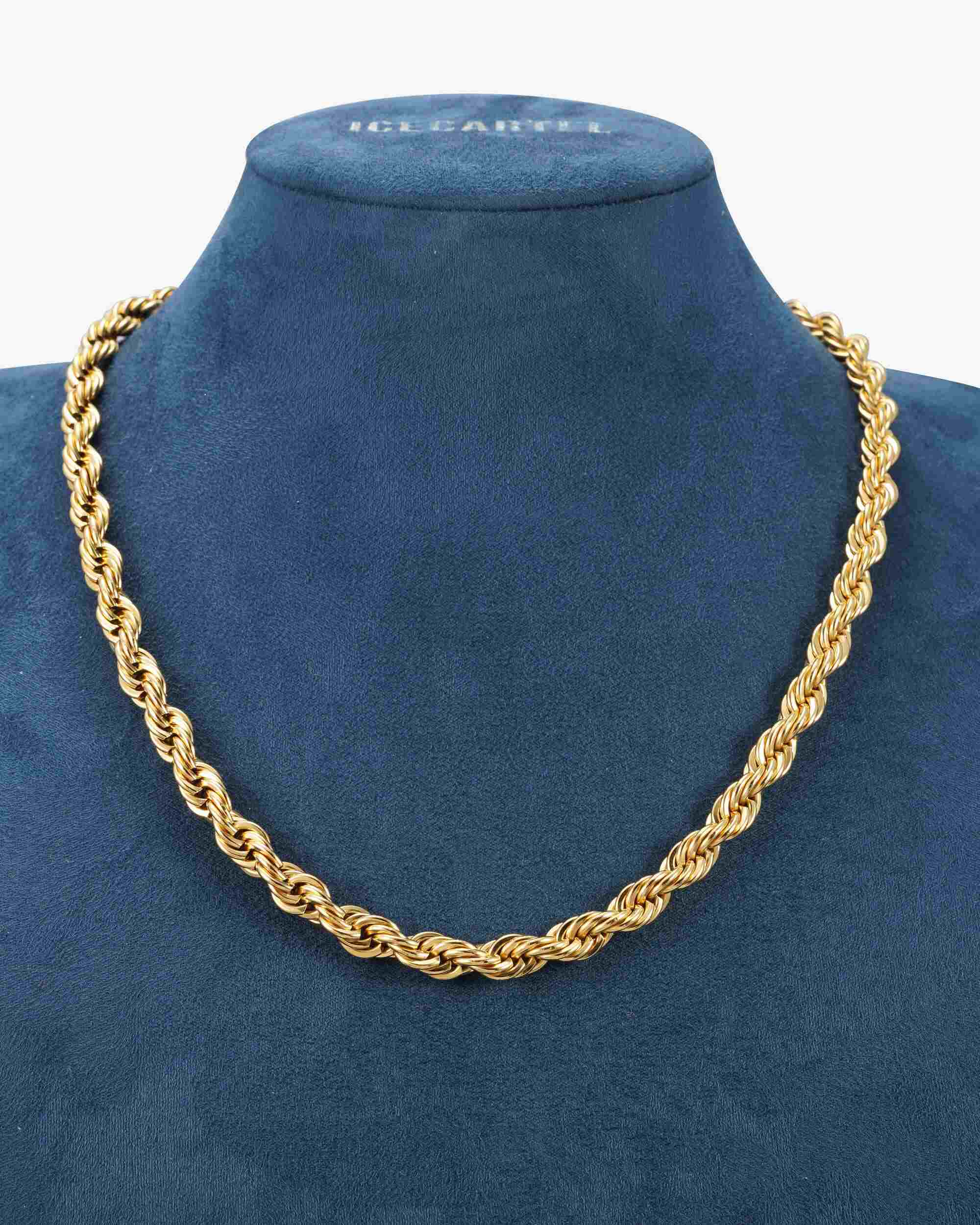 14Kゴールド 8MM Rope Chain 14K Gold - IceCartel™
