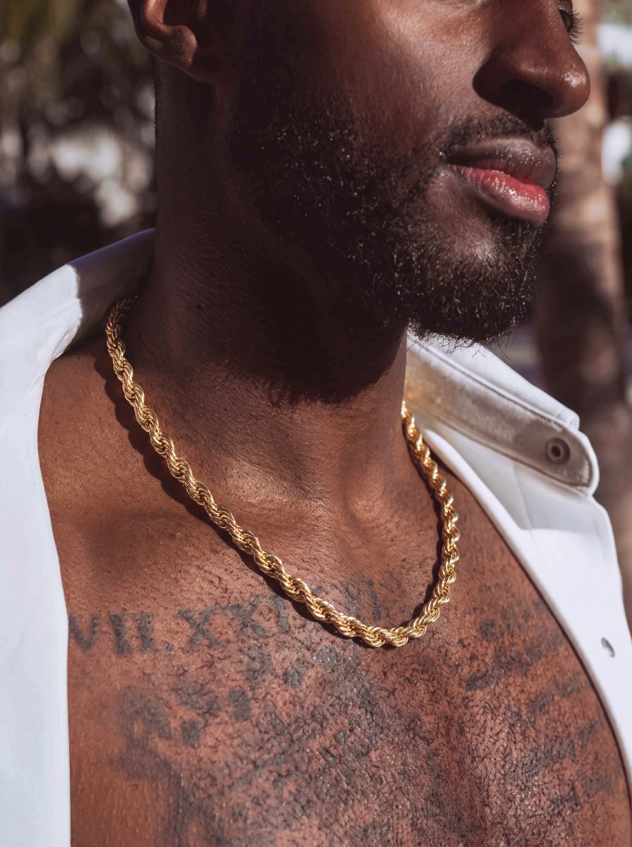 8mm rope chain 14k gold icecartel model lifrstyle