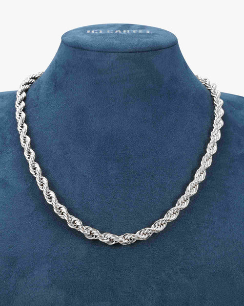 8mm rope chain silver icecartel display