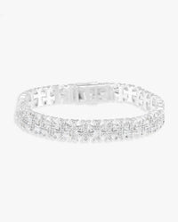 8mm vvs cross link bracelet 14k gold icecartel px white main