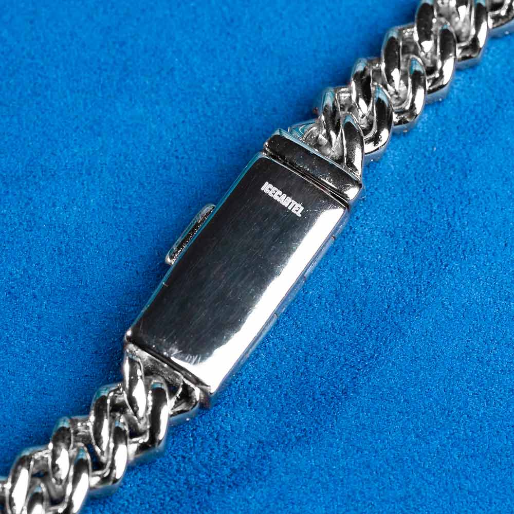 925 Silver mens vvs moissanite 8mm cuban link chain clasp engraving'