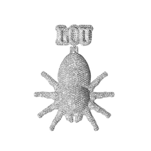 925 silver custom vvs moissanite spider pendant 14k white gold topone