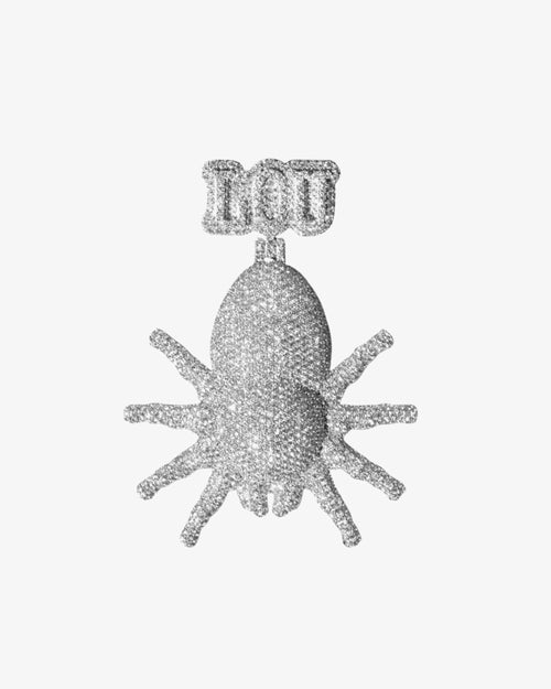 925 silver custom vvs moissanite spider pendant 14k white gold topone