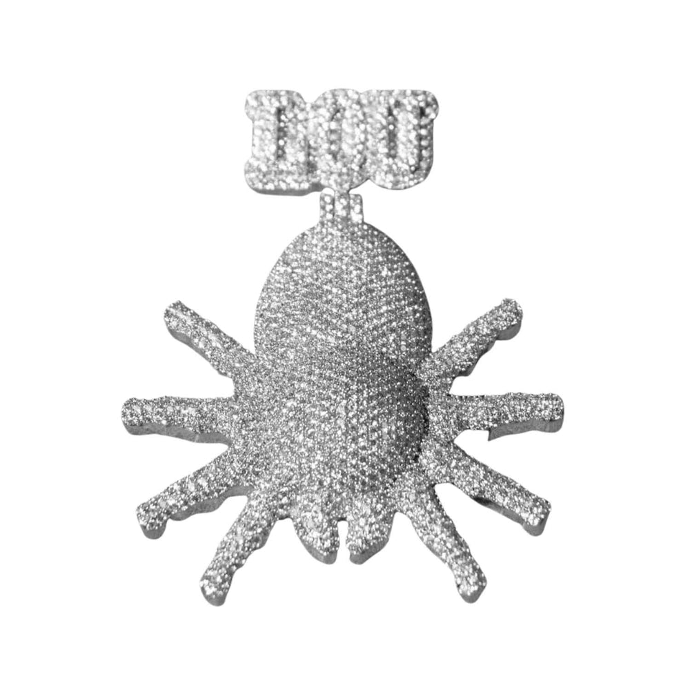 925 silver custom vvs moissanite spider pendant 14k white gold1