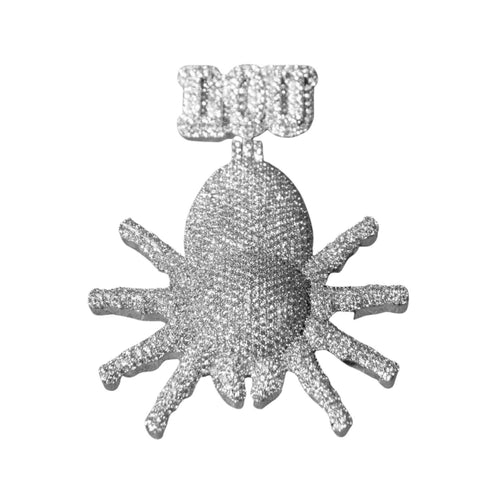 925 silver custom vvs moissanite spider pendant 14k white gold1