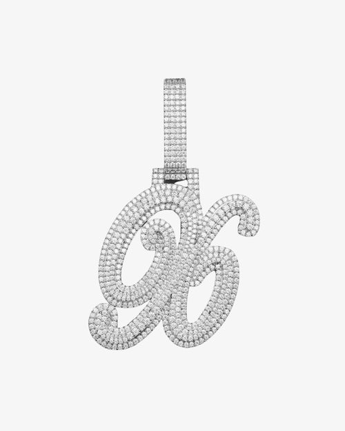 "96" Custom Moissanite Pendant 14K Gold 1