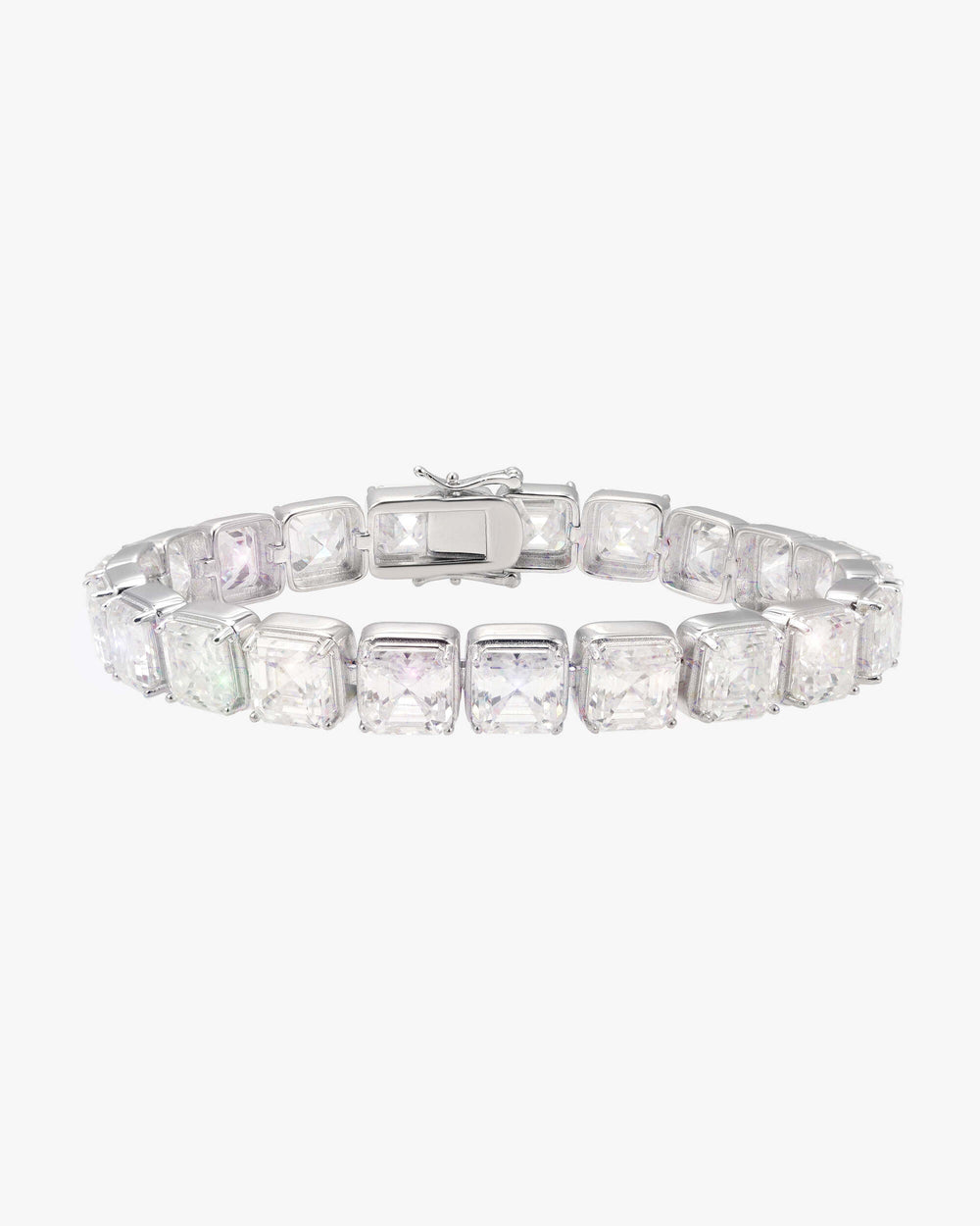 9mm moissanite asscher cut bracelet icecartel clasp