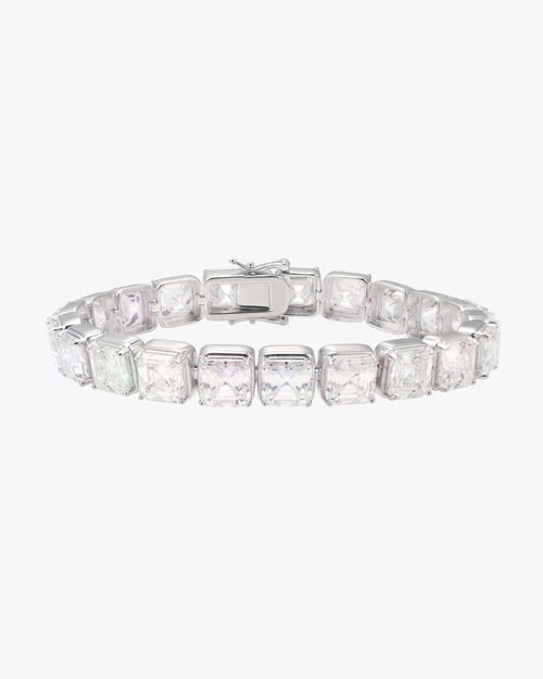 9mm moissanite asscher cut bracelet icecartel clasp
