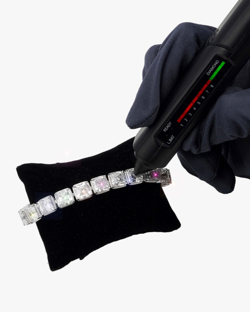 9mm moissanite asscher cut bracelet icecartel test