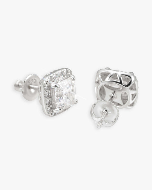 9mm moissanite halo stud earrings screw back icecartel main