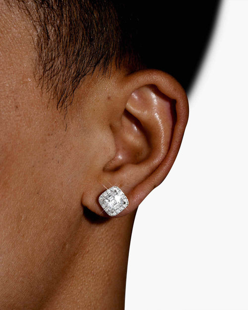 9mm vvs halo stud earrings 14k gold icecartel model