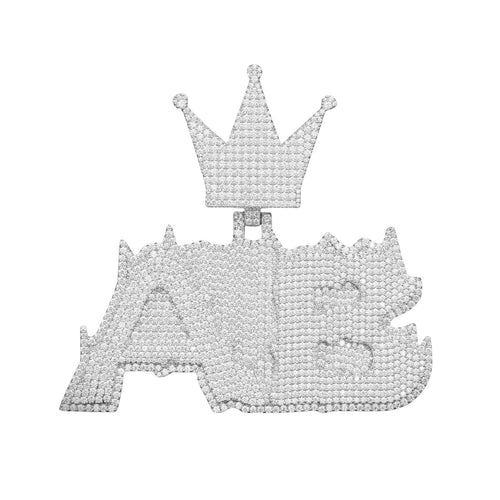 "AB" Custom Moissanite Pendant 14K Gold 1