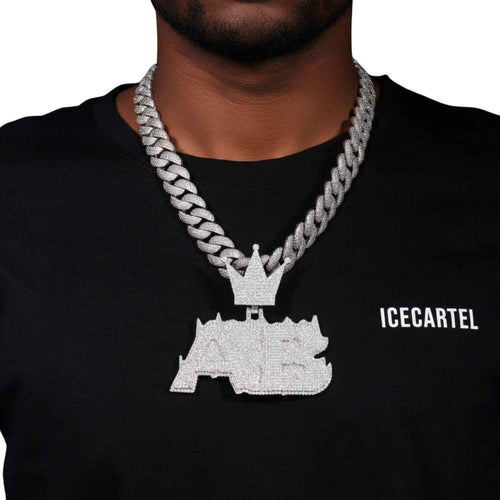 "AB" Custom Moissanite Pendant 14K Gold model