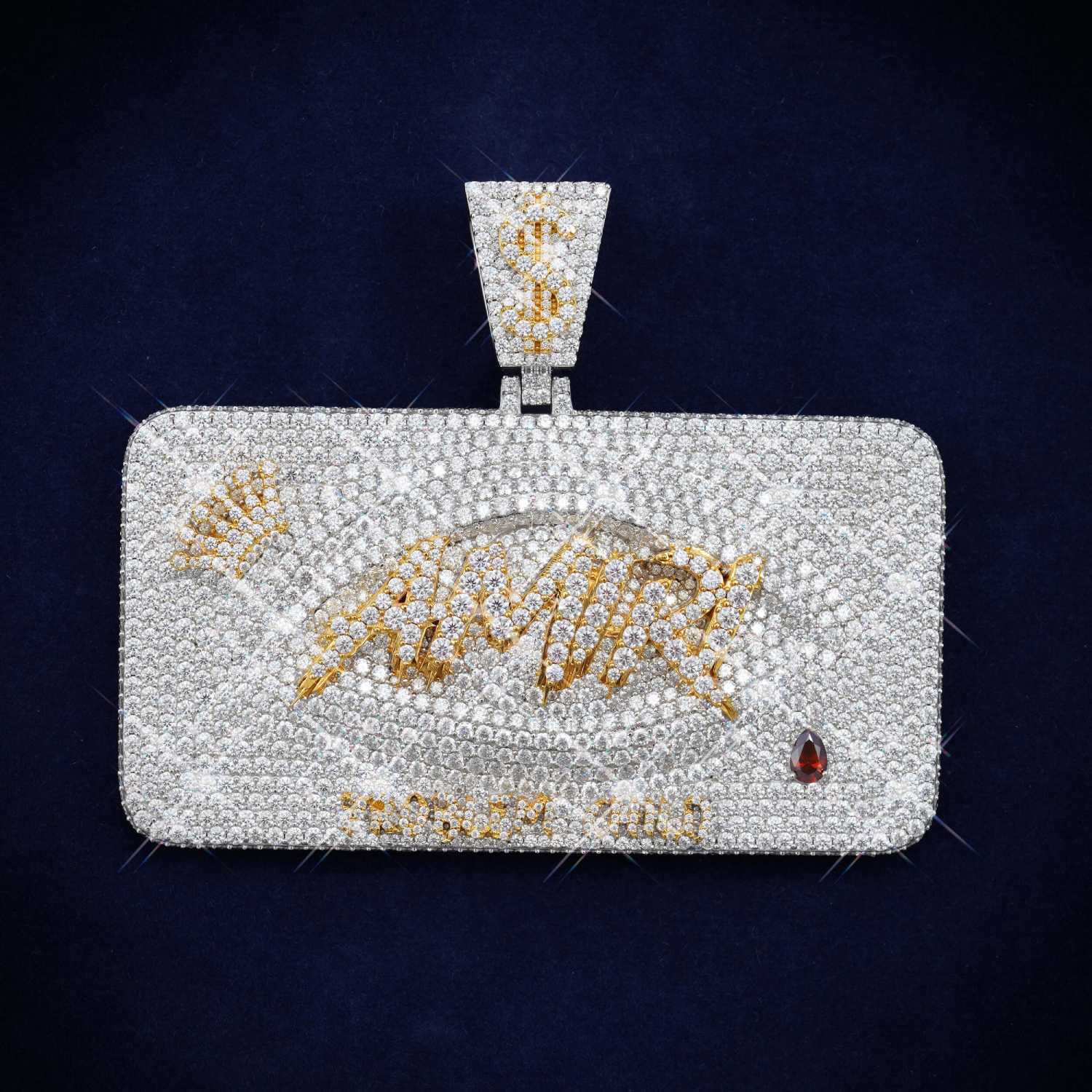 AMIRI Custom Moissanite Name Pendant 14K Gold ICECARTEL main