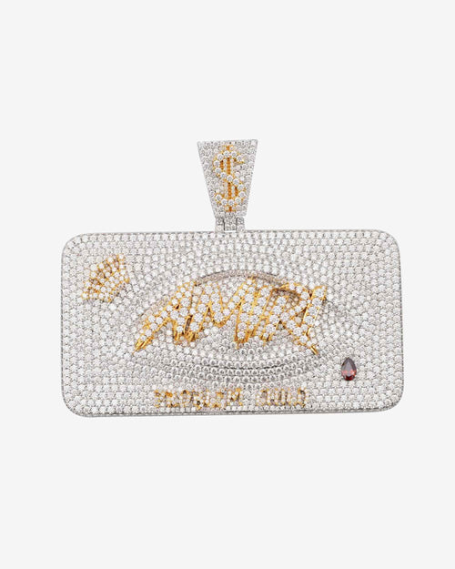 AMIRI Custom Moissanite Name Pendant 14K Gold ICECARTEL white