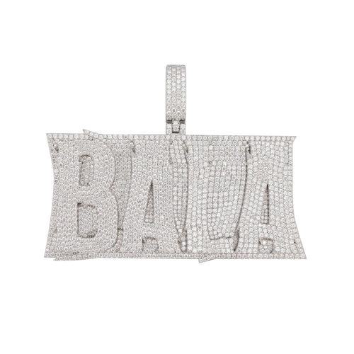 BALA Custom Moissanite Name Pendant 14K Gold ICECARTEL white