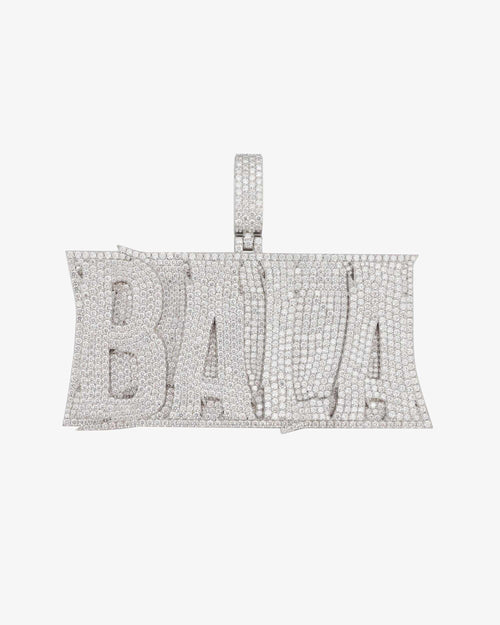 BALA Custom Moissanite Name Pendant 14K Gold ICECARTEL white