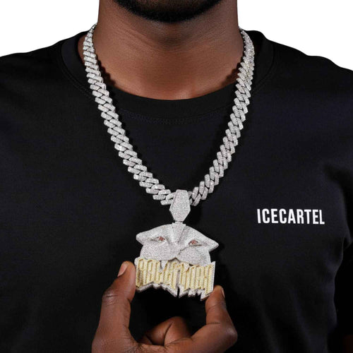 "BALLTMAX" Custom Moissanite Pendant 14K Gold model4