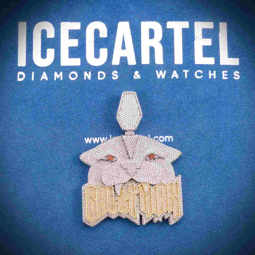 "BALLTMAX" Custom Moissanite Pendant 14K Gold icecartel