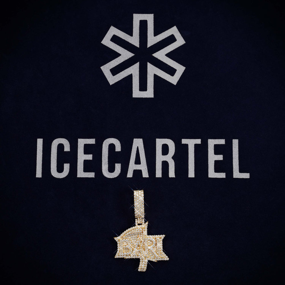 BARI Custom Moissanite Name Pendant 14K Gold iCECARTEL