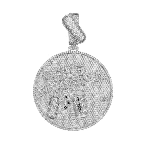 BIG PHARMA Custom Circle Pendant 14K Gold icecartel main1