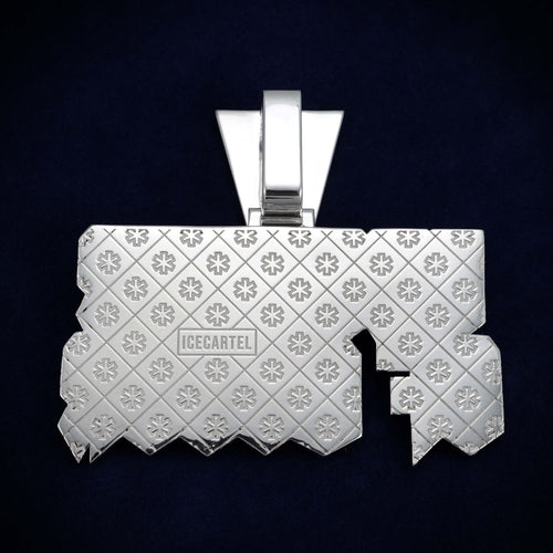 BRO Custom Name Moissanite Pendant back