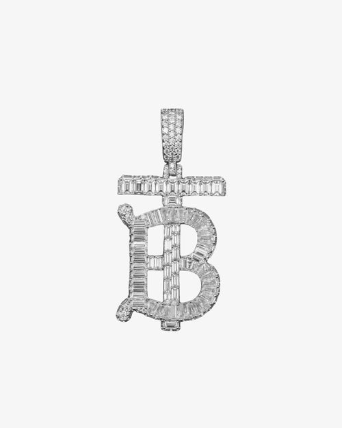 "BT" Custom Moissanite Pendant 14K Gold 1